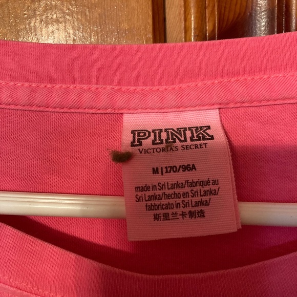 Size Medium Womens PINK long sleeve cropped top - Picture 4 of 4